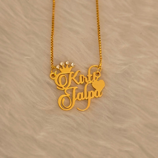 Diamond Crown Star Heart Personalized Name Necklace