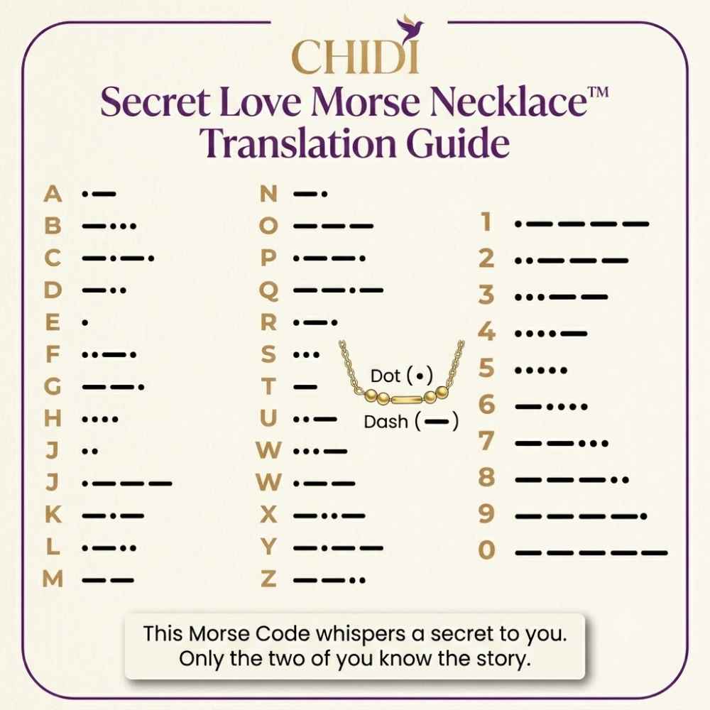 CHIDI Secret Love Morse Necklace™ PG