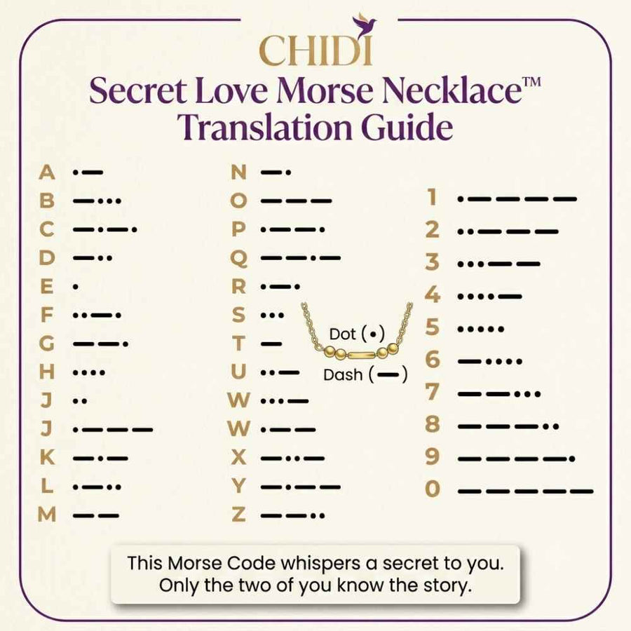 CHIDI Secret Love Morse Necklace™ PG