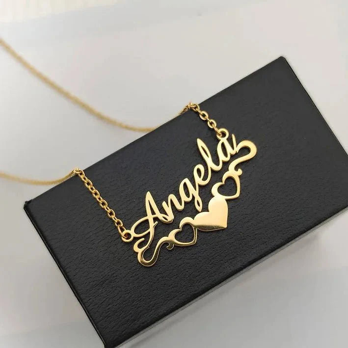 Bottom Heart Name Necklace