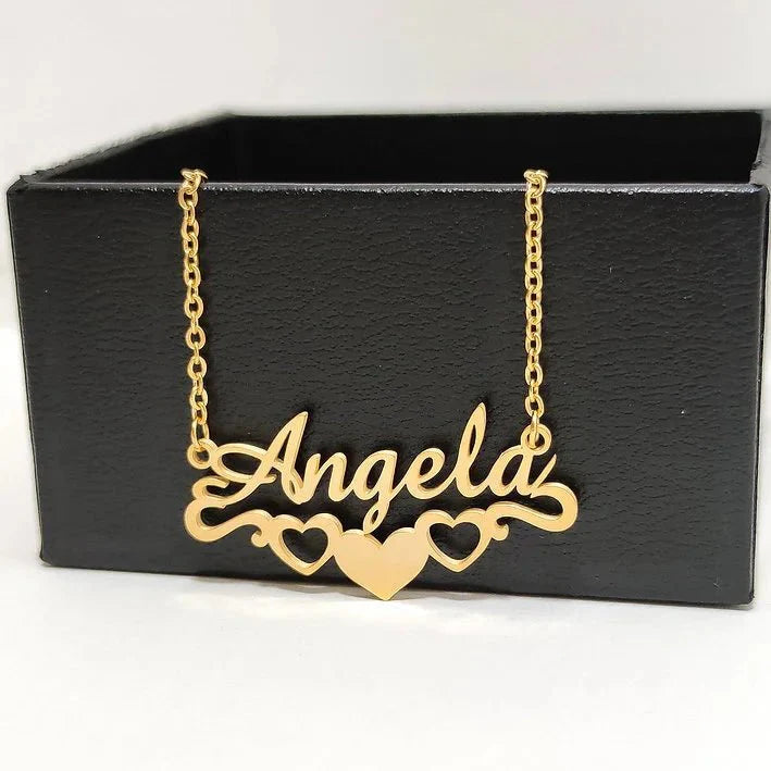 Bottom Heart Name Necklace