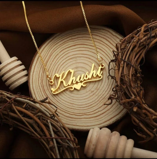 Bottom Heart Style Name Necklace