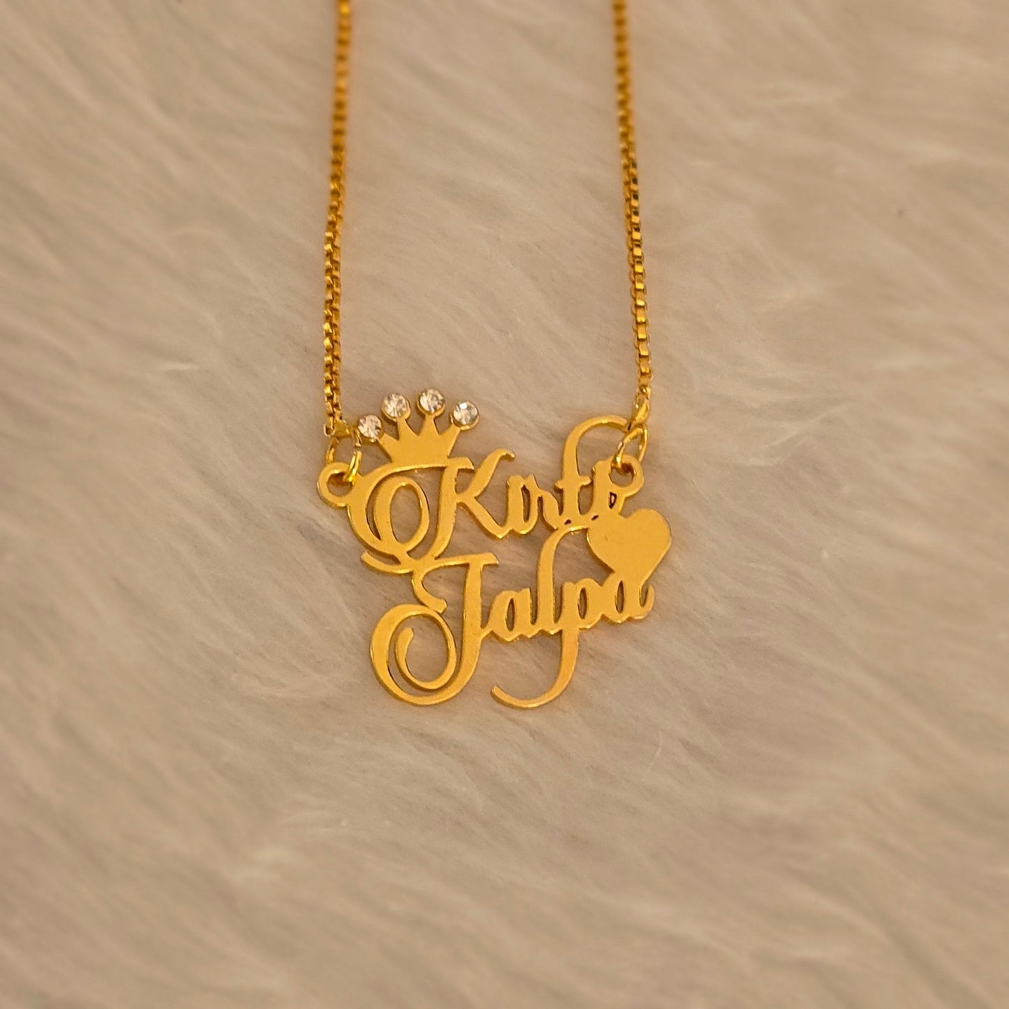 Diamond Crown Star Heart Personalized Name Necklace
