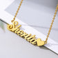 Gold Plated Beautiful Heart Name Necklace